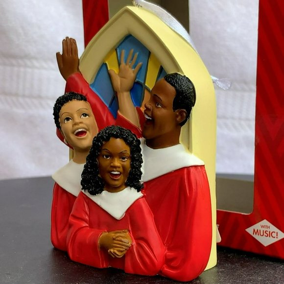 Mahogany Hallmark African American This Little Light of Mine Ornament with Sound - Picture 3 of 9